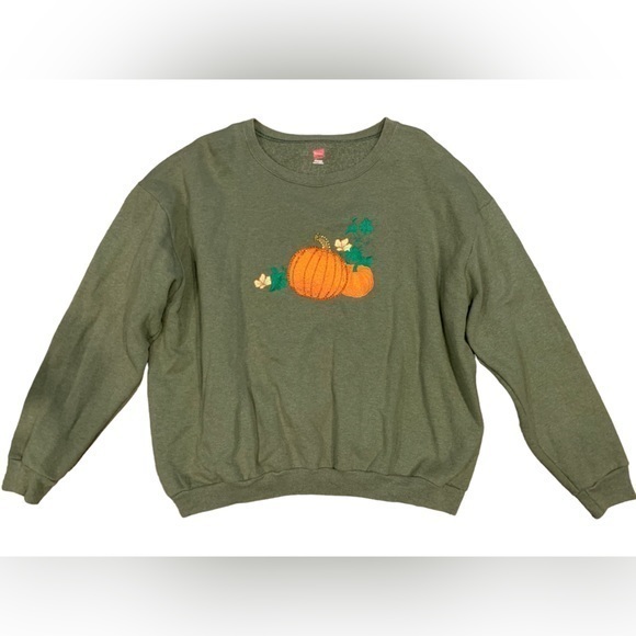 Sweaters - Fall/Pumpkin Embroidered Sweatshirt‎ Size XL
